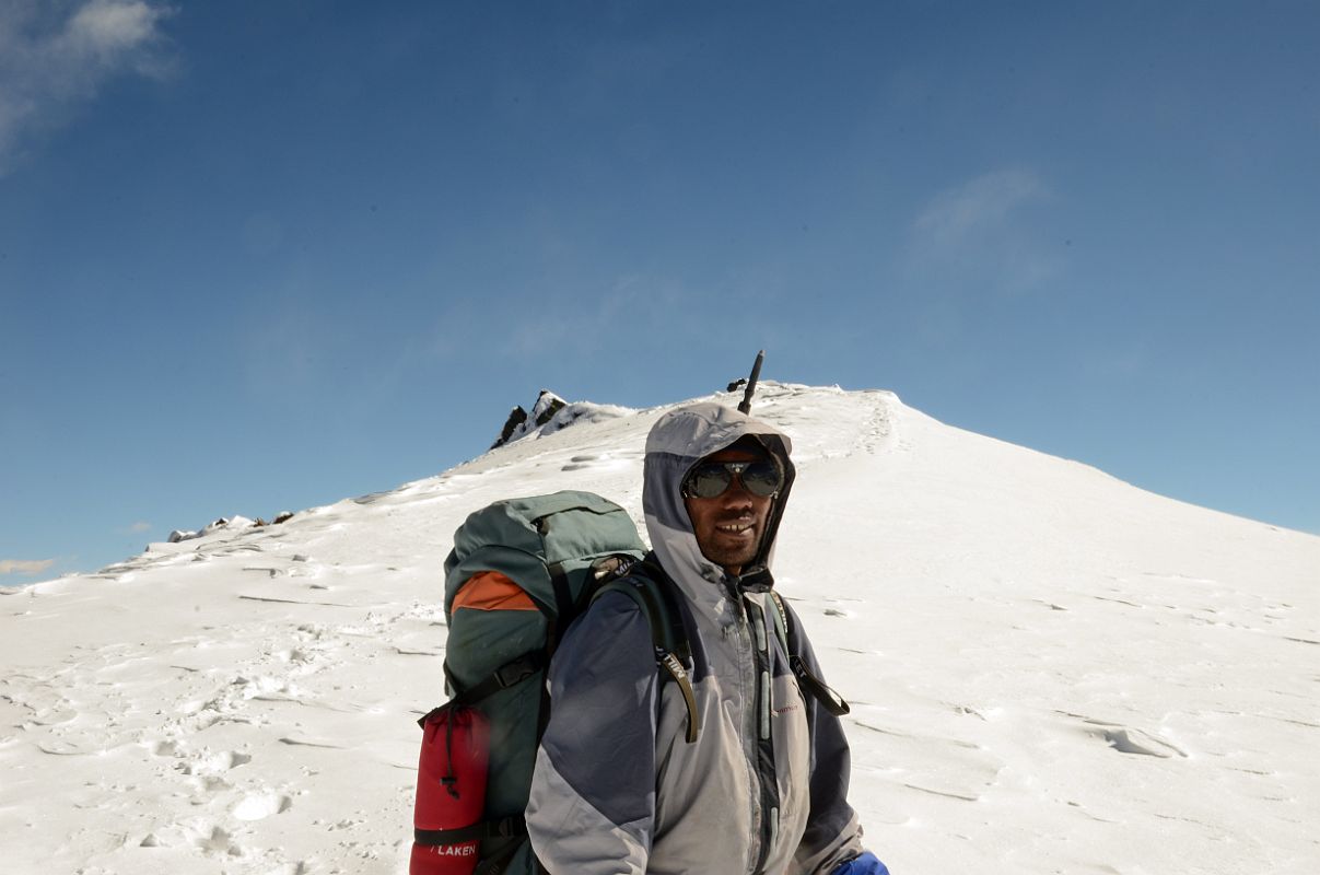 14 Climbing Sherpa Lal Singh Tamang Just Below The Summit Of Dhampus Peak 